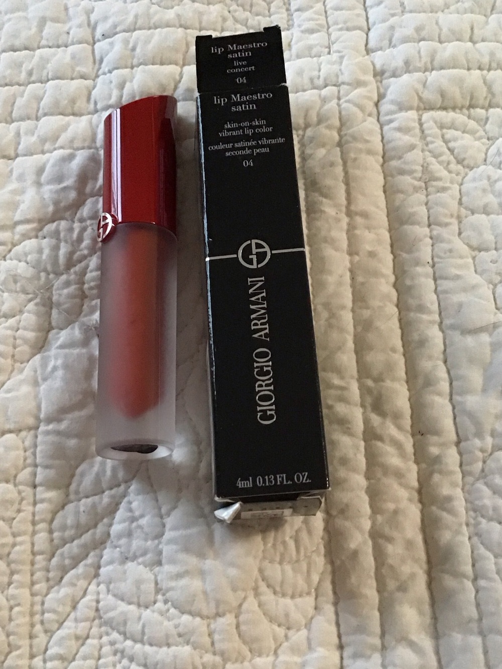 New Giorgio Armani Satin Liquid Lipstick In Brick Red